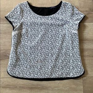 💎Land’s End Black and White Lace Top Sz 8P